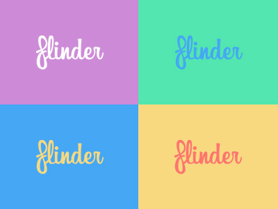 Flinder lettering and concept colors