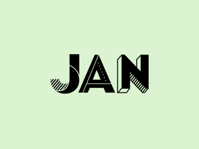 6xJan geometric identity lettering logo logotype typography vector wordmark