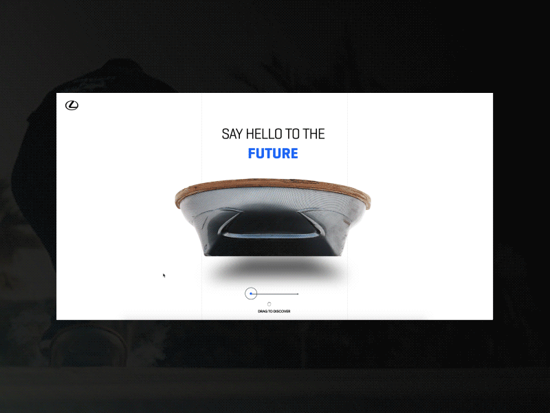 Lexus Slide - website animation futuristic interaction lexus skateboard ui