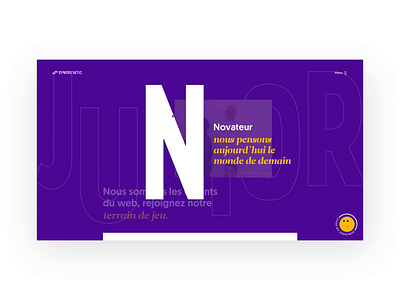 Synerg'hetic - Junior interaction animation hover interaction typography ui