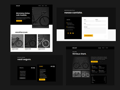 Bikcraft - landing page bike dark design landing page ui ux