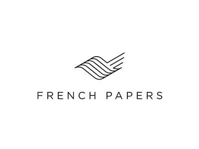 French Papers carnet logo notebook vector