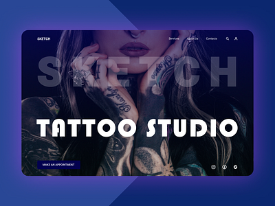 Tattoo studio design ui uiux web design