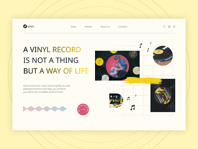 Vinyl record store. Concept