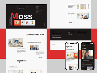 MOSS GALLERIES Redesign Concept | Swiss style design ui uiux web design