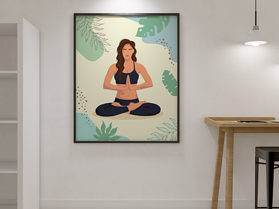 Yoga Meditation Illustration adobe illustrator design designer graphic design illustration meditation poster yoga