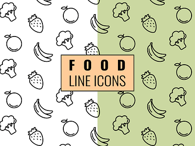 Food line icons