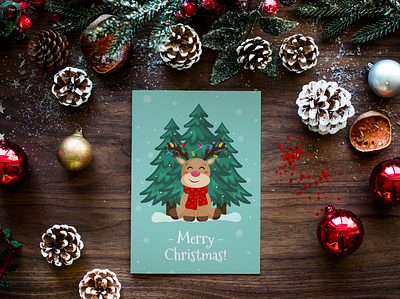 merry christmas card adobe illustrator design graphic design illustration