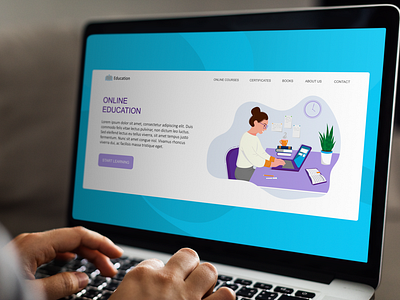 Online education landing page