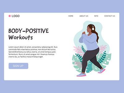 Body positive workouts ad adobe illustrator body positive design graphic design illustration size plus vector woman