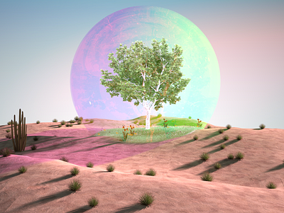 Desert tree 3D 3d