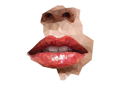 Low Lips lowpolyart photoshop art