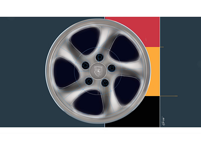 Porsche illustration porsche wheels