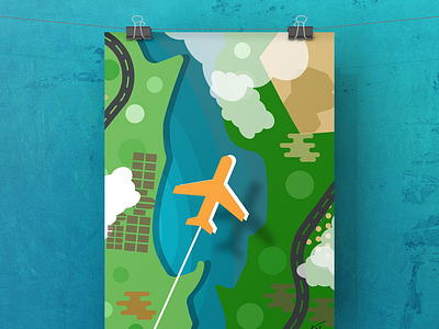 Flight airplane illustration vector