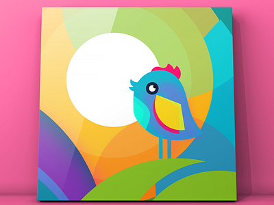 BIRD colors illustration vector