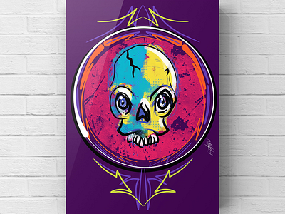 Skylink illustration skull