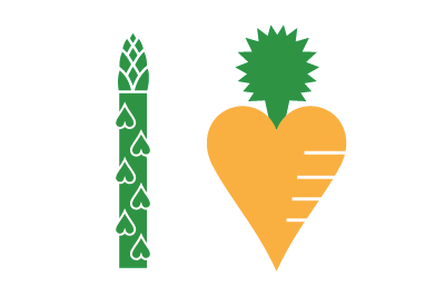 Veggie Love green killed love orange vector vegetables