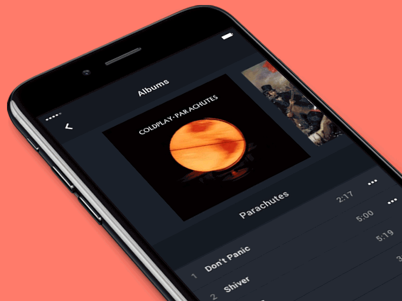 100 Days of UI #004 Music Player 100 days of ui animation app daily ui interactive iphone 7 music music app music player