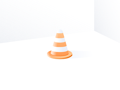 Traffic cone 404 art design emptystate error page figma illustration orange placeholder sketch traffic cone ui under construction ux vector