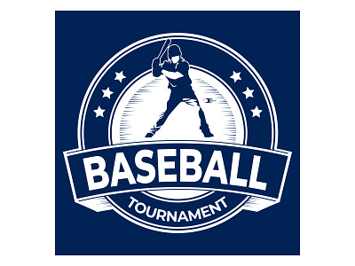 Baseball Tournament Logo baseball shirt silhouette team tournament