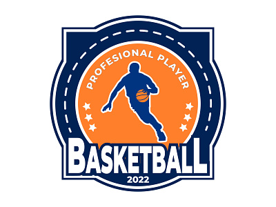 Basketball team logo basketball dribble silhouette team