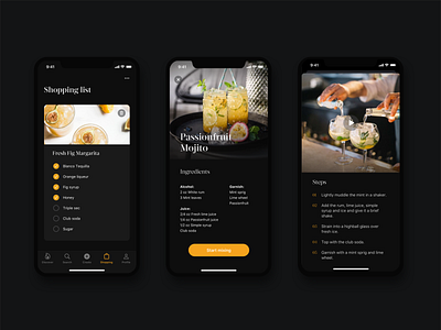 Mixology Drink Cocktail Recipes App By Elena Crnkovic On Dribbble