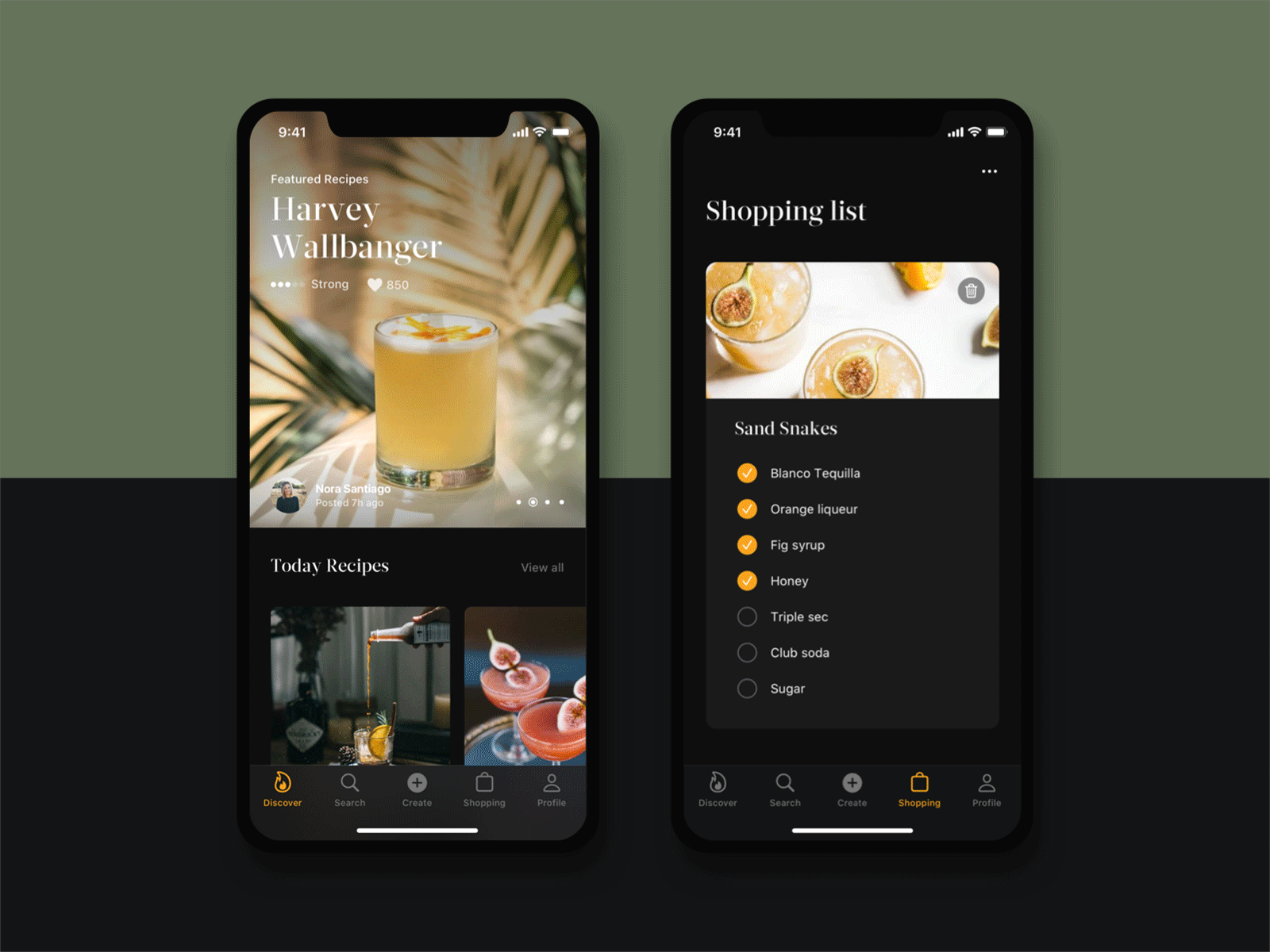 Cocktail App Designs Themes Templates And Downloadable Graphic Elements On Dribbble