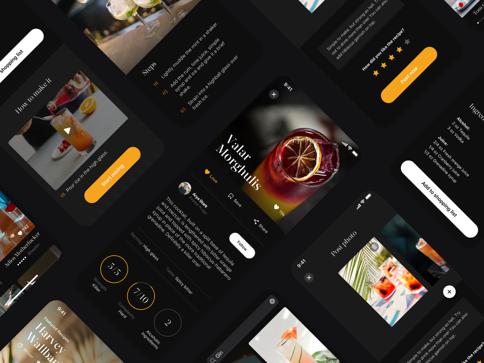 Mixology Drink Cocktail Recipes App Pt 3 By Elena Crnkovic On Dribbble