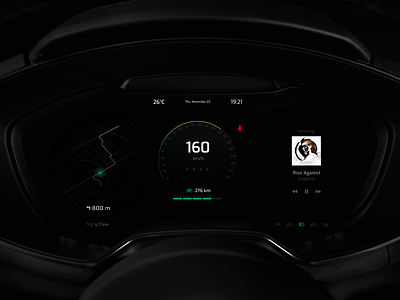 Electric Car Dashboard — UI Weekly Challenges S2 / W4/10