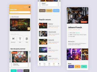 LikeUs  —  clubbing mobile app