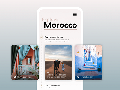 Travel planner — mobile concept