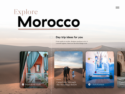 Travel planner — web concept cards header journey layout travel trip planner typography ui web