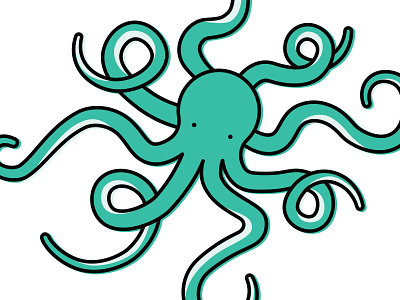 Octopus Illustration illustration octopus sea creature simple vector