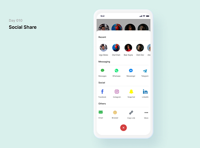 Social share page design mobile typography ui ux