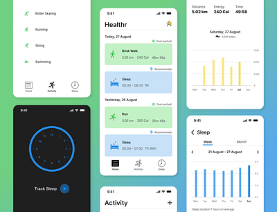 Health & Fitness Mobile app app fitness health mobile ui ux