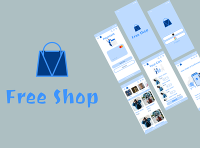 Free Shop e-commerce app branding design graphic design illustration logo typography ui ux vector