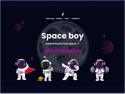 Space boy NFT collection art collectables design fun graphic design illustration nft nft collection ui ux web3
