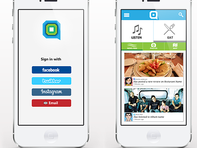 Ovigz - Basically a foursquare for college students app branding ios typography ui user interface