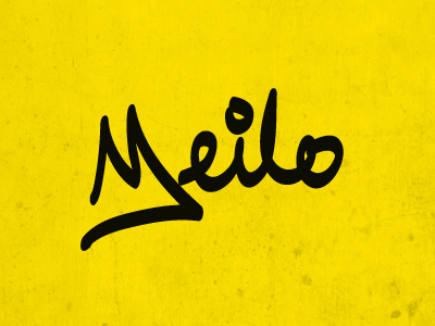 Meilo illustration logo typography