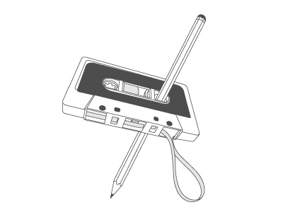 Cassette Technique audio cassette icon illustration tape vector