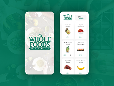 Whole Foods App – Redesign – Order Groceries app app concept app design app ui app ui design branding design iphone x order food ui whole foods whole foods market