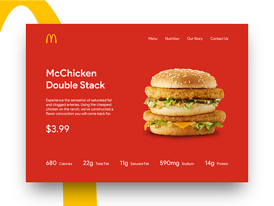 McDonald's Website – Destructive Advertising app ui branding burger contrast design food mcdonalds ui web design web designer webdesign website website design websites