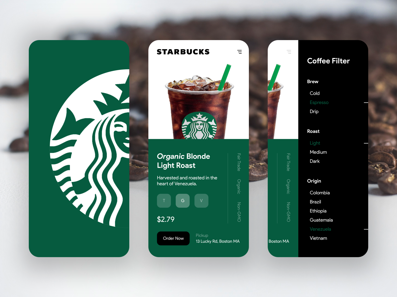 Starbucks App Order Some Coffee by Kyle Collins on Dribbble