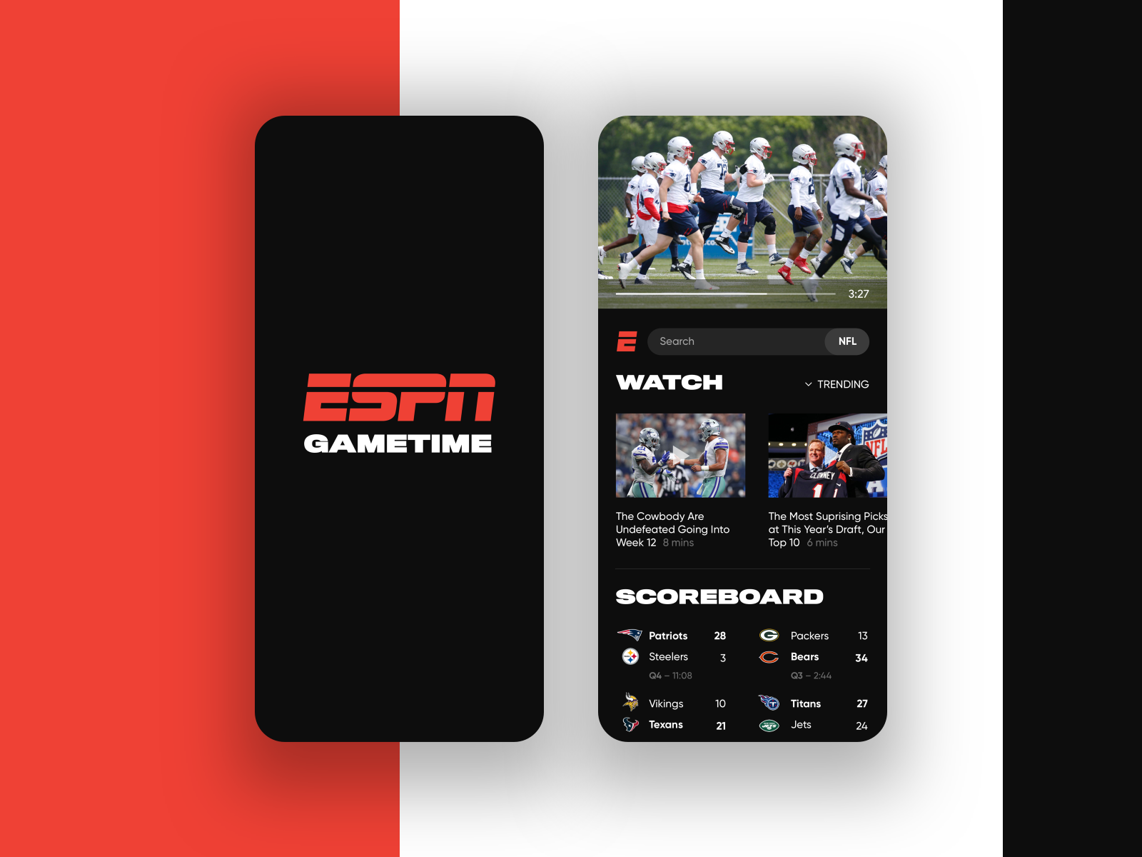 ESPN Gametime App by Kyle Collins on Dribbble