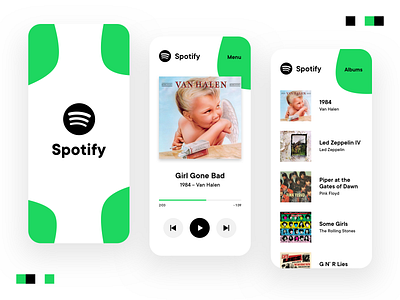 Spotify – New Concept app concept app design app ui app ui design branding contrast iphone x music music app rock n roll spotify typography