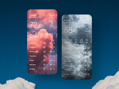 Weather App app app concept app design app ui app ui design branding contrast iphone x typography weather weather app