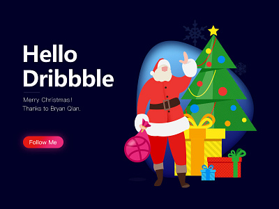 Hi, dribbble christmas debut