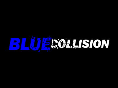 Blue Collision branding design logo typography vector