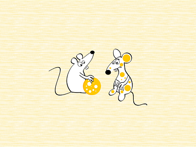 Greedy !!! friends gourmand greedy mouse yellow