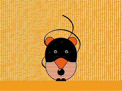 The masked mouse black illustration mask mouse orange texture vector white